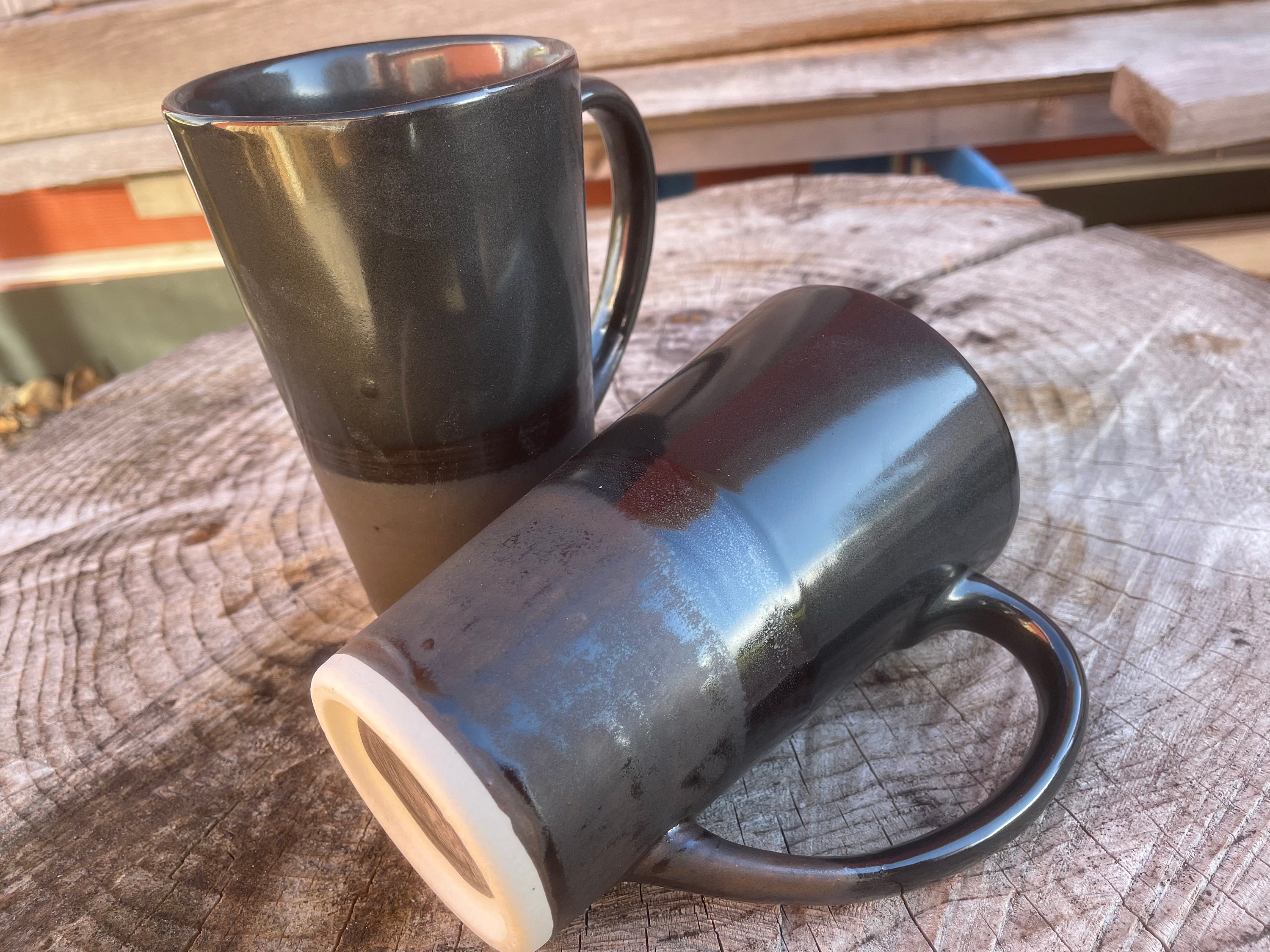 Tall skinny coffee mugs best sale