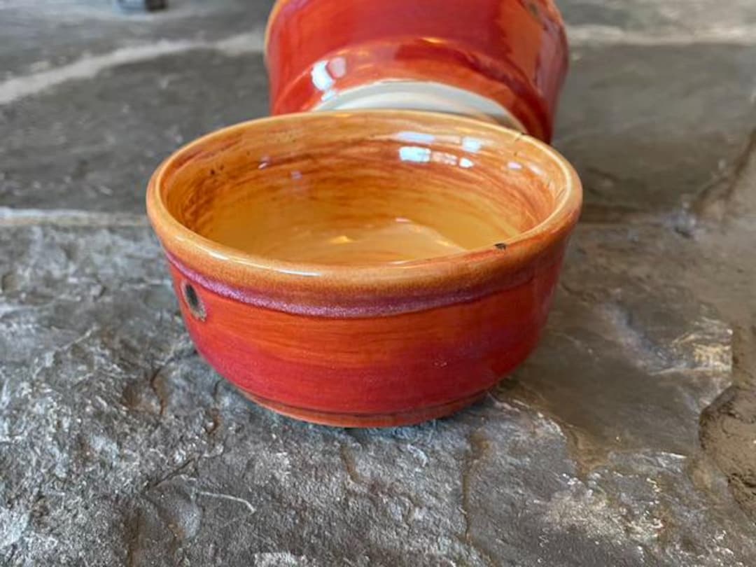 Red Rocqgroup Ramekin Hand-glazed Stoneware Ramekin: Rustic Red Cabin Glaze, 6 Oz - Etsy