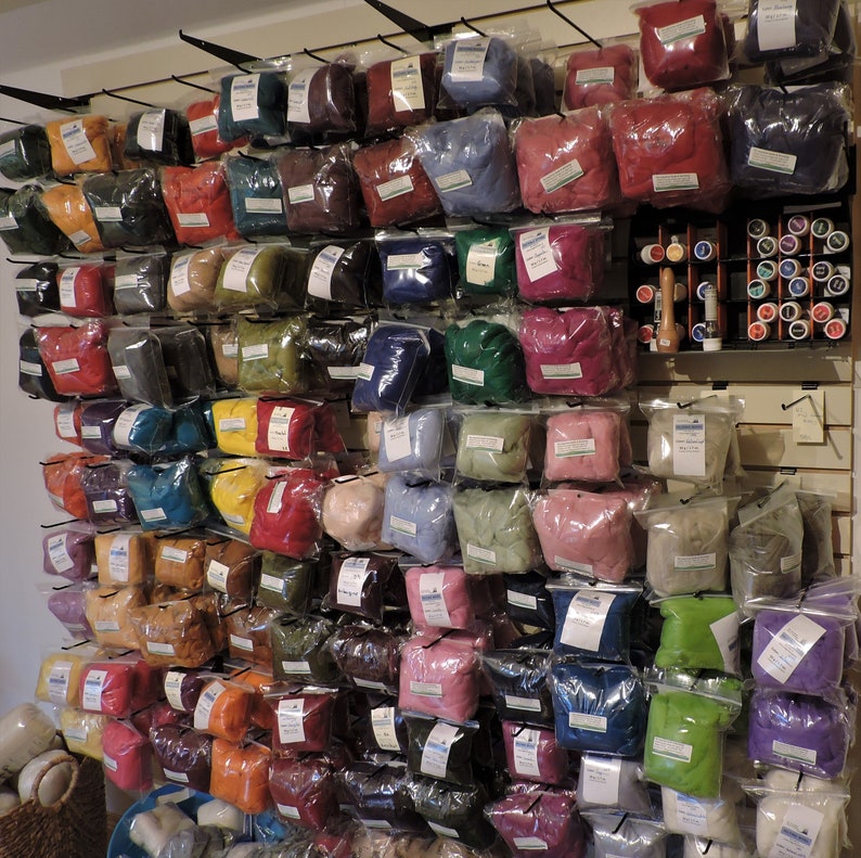 NZ Corriedale Wool CHILLI PEPPER Roving Wool Needle Etsy