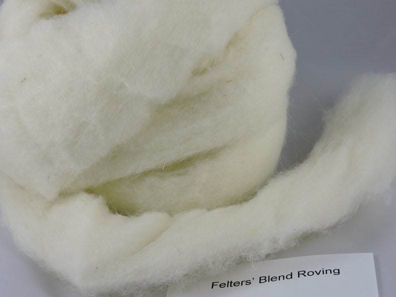 Core Wool Roving FELTER'S BLEND Wool, Dryer Balls, Core Wool, Wet & Dry Needle Felting, Off White, Wool Roping, Free Shipping Over 75.00 image 6