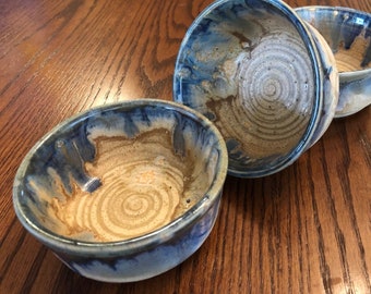 Stoneware Ramekin Dish | Snack Dish | Dessert Oasis Glaze Design |  Shaving  Dish | Coin Dish | Desert Dish | Cat Dish | Key Dish