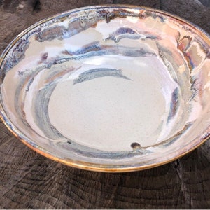 Stoneware Serving Bowl, Alberta Dawn Glaze Design, Perfect for Offering Everything Yummy!
