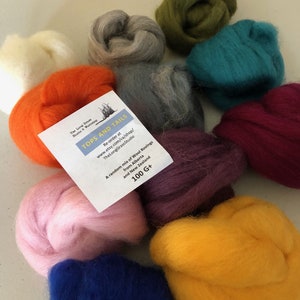 Tops and Tails Wool Roving Multiple Sizes Perfect for Finishing Touches Expand your Color Pallet image 9