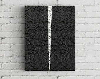 Large Black and White Painting | Modern Wall Art Abstract Painting On Canvas | Black And White Minimalist Painting
