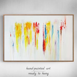 Large Colorful Abstract Painting Textured Abstract Painting Colorful Knife Painting Hand-Painted Abstract Art Large Canvas Art Modern Art