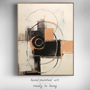 Boho Wall Art Gray Wall Art Neutral Canvas Art Wabi Sabi Wall Art Orange Wall Art Black Abstract Art Beige Abstract Art Beige Wall Art