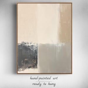 Wabi Sabi Textured Artwork, Extra Large Beige Wall Art Neutral Plaster Artwork, Beige e Neutral Large Wall Art per la decorazione sopra il letto