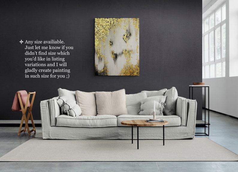 Gold Leaf Painting Gold Leaf Abstract Painting Gold Foil Etsy