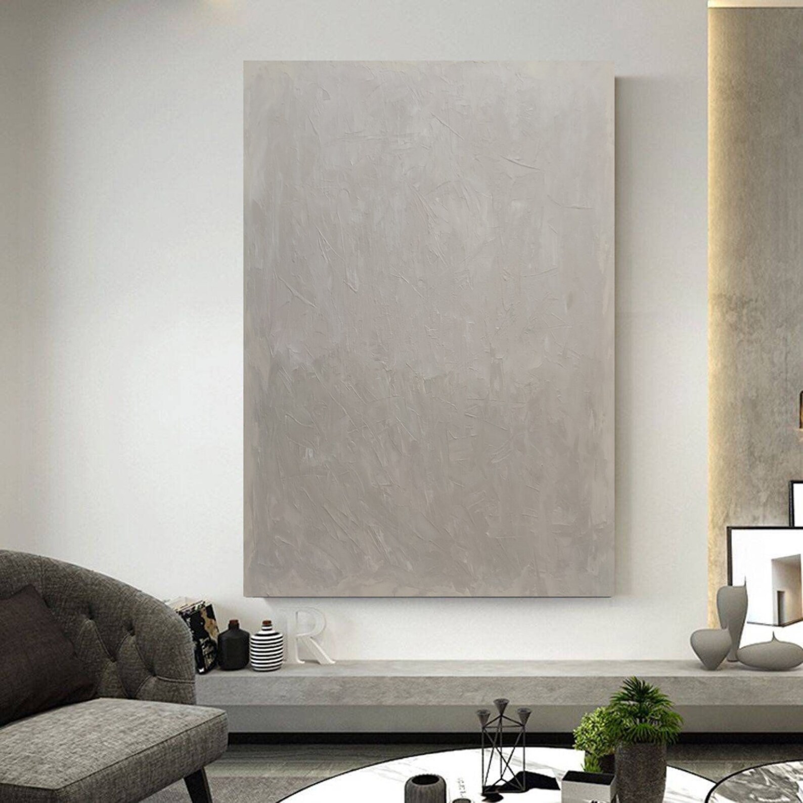 Texture Neutral Wall Art Extra Large Canvas Art Etsy