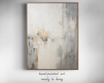 Grey And Gold Wall Art Painting Modern - Contemporary Gray Wall Art with Gold Accents Textured Wall Art for Minimalist Modern Home Decor