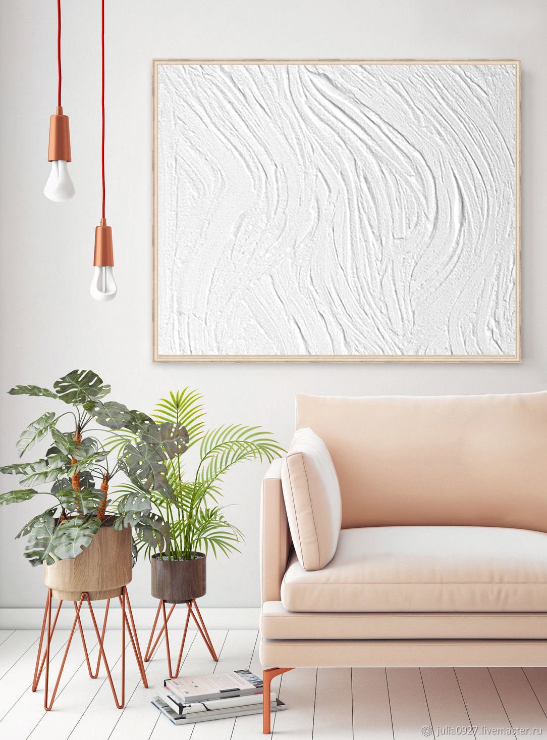 White Texture Painting Oversize Wall Art Abstract Minimal Etsy