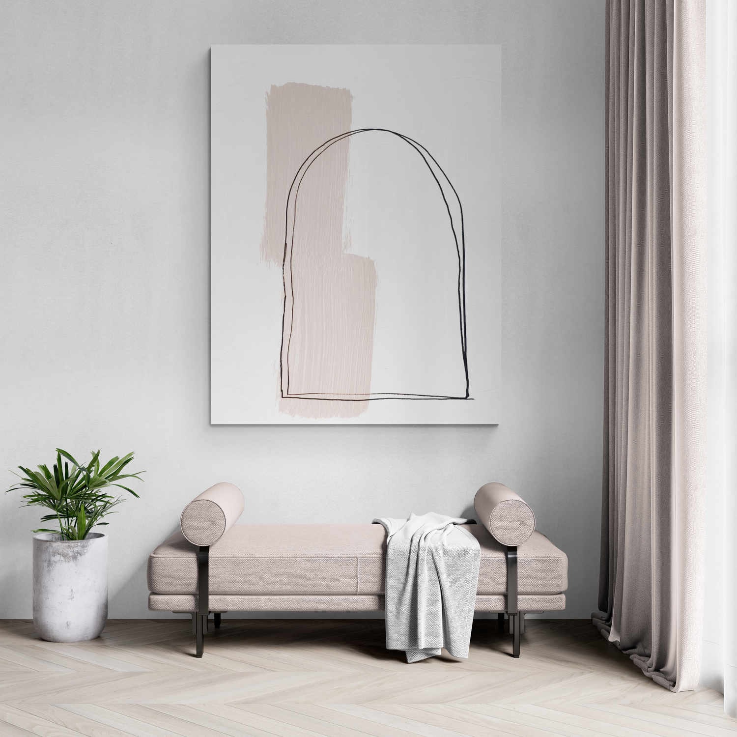 Geometric Large Acrylic Canvas Wall Art | Minimalist Geometric Painting ...
