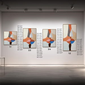 Abstract Faces Wall Art – Colorful Cubism Portrait of Kissing Couple image 9