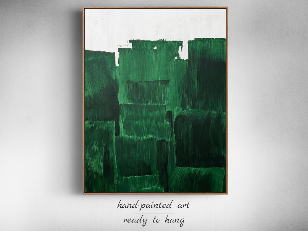 Green Abstract Art Canvas | Painting on Canvas | Original Painting ...
