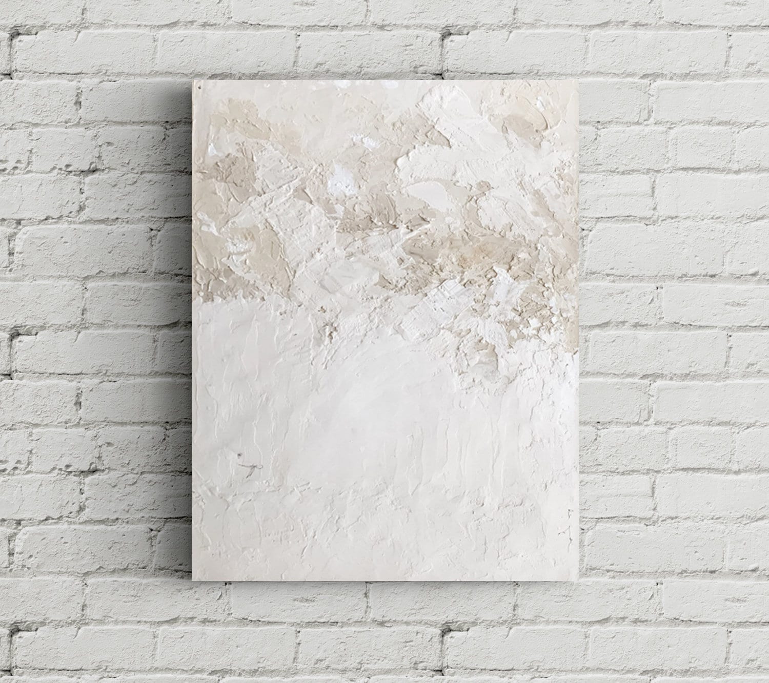 White Texture Abstract Painting Minimalist Abstract Wall Art Etsy