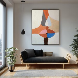 Abstract portrait with bold brush strokes and faces