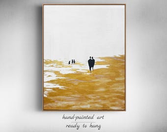 Abstract Canvas Art People | Painting Best Gift Abstract Art Wall Art | People Abstract Painting | Living Room Decor | Large Minimalist Art