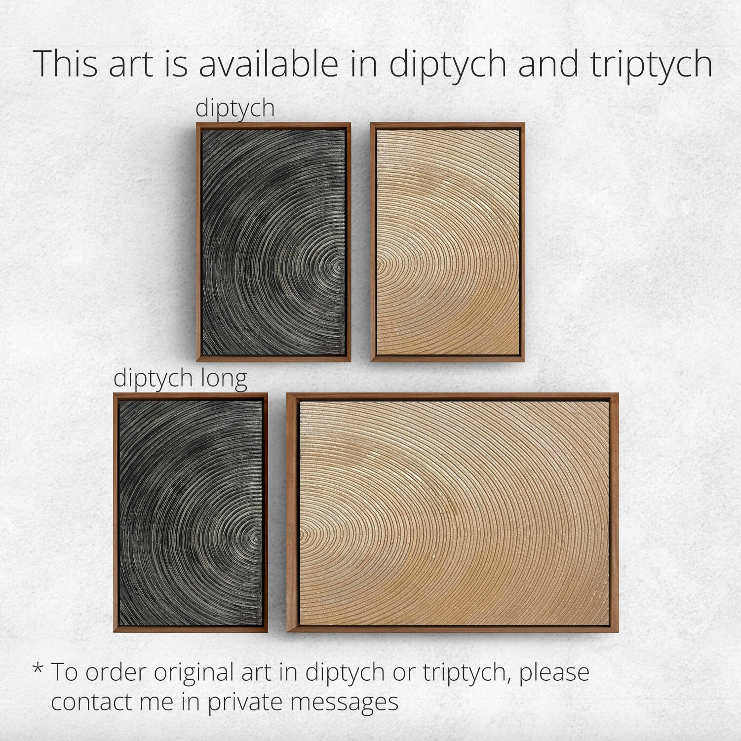Wabi Sabi Wall Art - Black Gold 3D Abstract Painting, Plaster Bronze ...