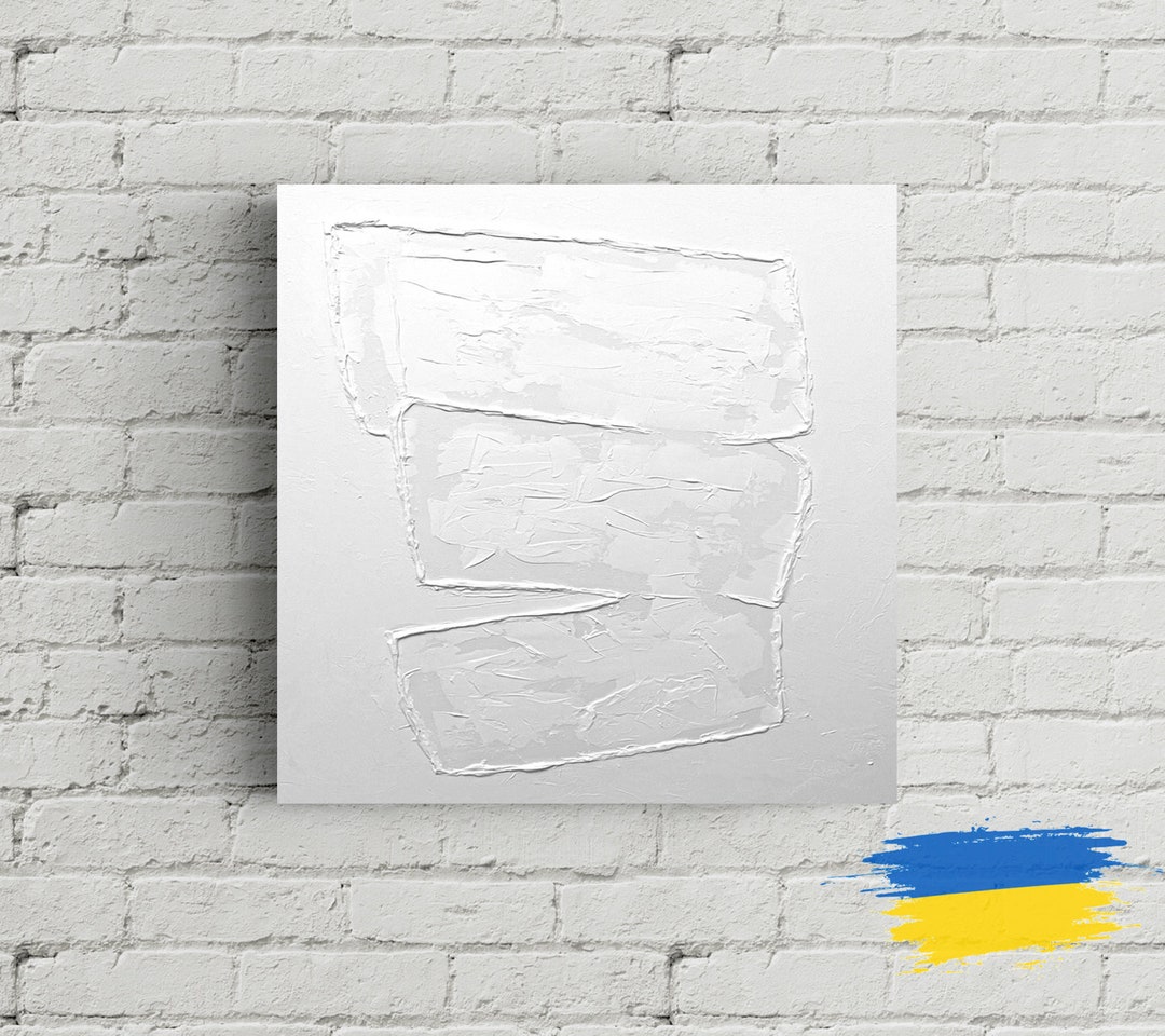 Extra Large Textured Wall Art White Framed Textured Wall Art Etsy