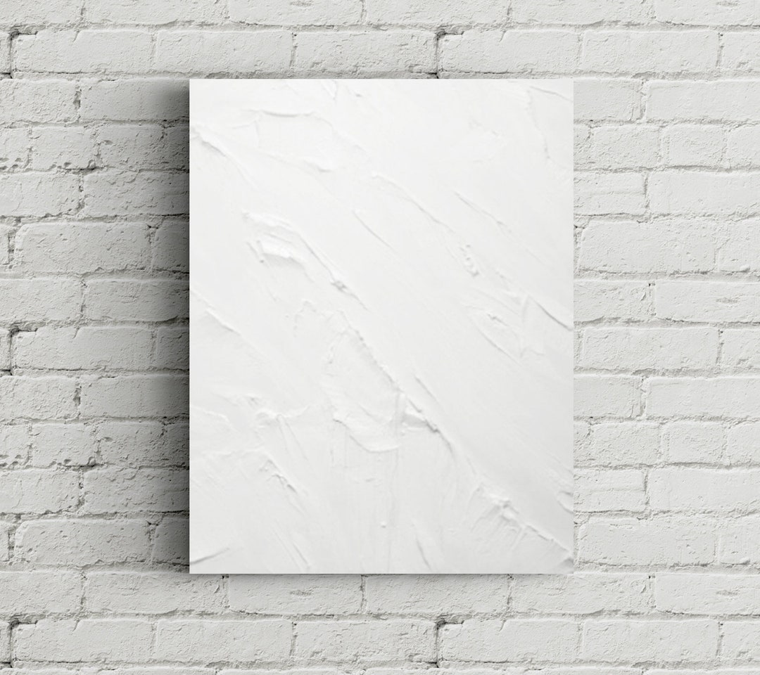 White Textured Painting Textured Acrylic Painting on Canvas