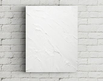 White Textured Painting Textured Acrylic Painting On Canvas Contemporary Minimalist Art White Abstract Painting Wall Texture Painting
