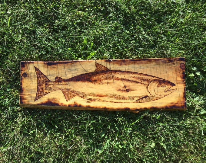King Salmon Wood Burning Etsy