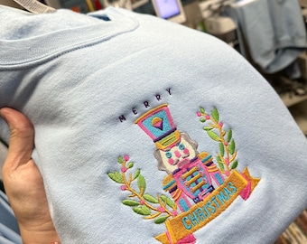 Embroidered Nutcracker Sweatshirt - Christmas sweatshirt - Merry Christmas Sweatshirt - Christmas gift