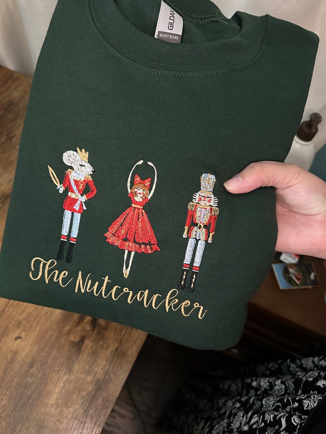 Embroidered Nutcracker Sweatshirt Etsy