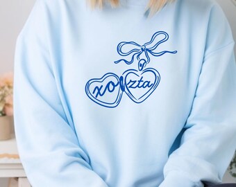 Zeta Tau Alpha Embroidered Sweatshirt: ZTA Sorority Greek Licensed Merch
