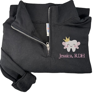 Besticktes Zahnfee-Assisstant-Sweatshirt - Besticktes Sweatshirt für Kinderzahnärzte - Zahnfee - Zahnfee