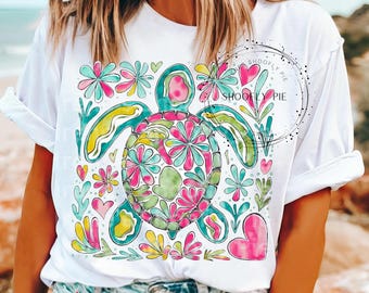 Camisa de tortuga de verano - Camisa de costa de verano - Ropa de verano