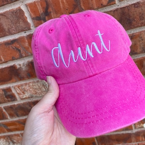 Cool Aunt Hat - Aunt gift - baseball cap - pigment dyed baseball cap - aunt to be - gift for aunt - cool aunt dad hat - embroidered aunt hat
