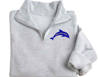 Embroidered Tri Delta sweatshirt - Delta Delta Delta wear - Sorority Sweatshirt - Big/Little Gift - Sorority Greek Licensed Merch