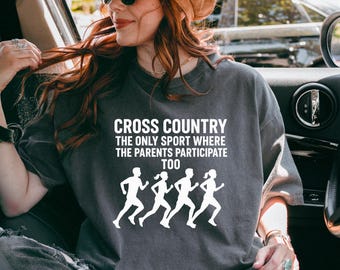 Custom Cross Country Mom Comfort Colors T-Shirt: XC Team Shirt