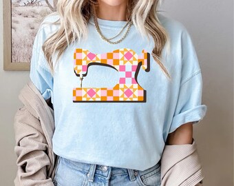 Sewing Machine Comfort Colors Shirt: Quilter Gift
