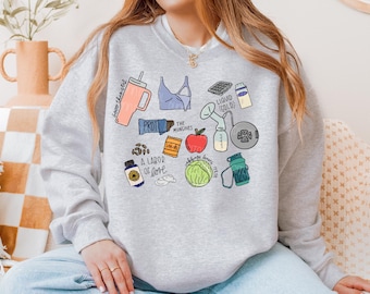 Sudadera de lactancia materna, sudadera de lactancia, regalo para mamá primeriza, sudadera IBCLC