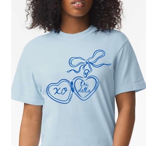 Tri Delta shirt - Delta Delta Delta wear - Sorority Shirt - Big/Little Gift - Sorority Greek Licensed Merch - Tri Delta Wear