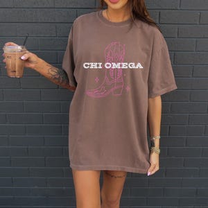 Chi O western shirt  - Chi Omega cowgirl wear - Sorority Shirt - Big/Little Gift - Sorority Greek Licensed Merch - Chi O rush