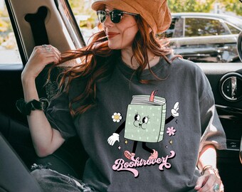 Camiseta Booktrovert - camiseta de libros - ropa de libros - lector de libros románticos - obsesionado con los libros