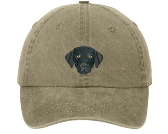 Cappello ricamato per cane Labrador nero - berretto Labodor nero - berretto da baseball tinto a pigmento - cappello ricamato per mamma cane - papà cane - regalo per cane
