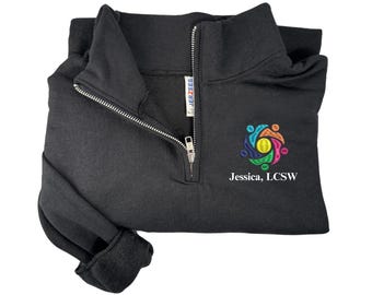Individuell gestickte Sozialarbeit - Florale Sozialarbeitsjacke - Floral LCSW personalisierte Jacke - Sozialarbeiter Geschenk - MSW Geschenk