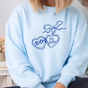 Tri Delta sweatshirt - Delta Delta Delta wear - Sorority Sweatshirt - Big/Little Gift - Sorority Greek Licensed Merch - Tri Delta Wear