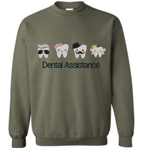 Besticktes Zahnfee-Assisstant-Sweatshirt - Besticktes Sweatshirt für Kinderzahnärzte - Zahnfee - Zahnfee