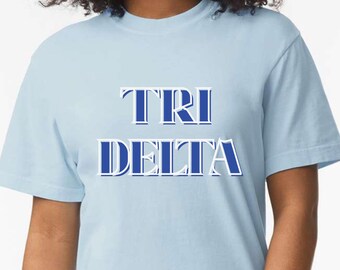 Tri Delta Sorority Shirt: Comfort Colors, Officially Licensed