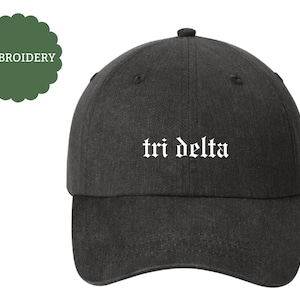 Embroidered Tri Delta shirt - Delta Delta Delta wear - Sorority Sweatshirt - Big/Little Gift - Sorority Greek Licensed Merch