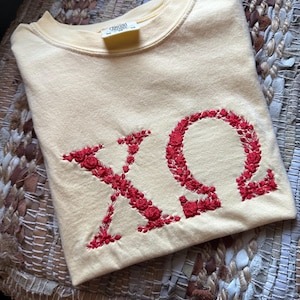Besticktes Chi O Shirt - Chi Omega wear - Sorority Shirt - Großes / kleines Geschenk - Sorority Greek Licensed Merch - Chi O Rush