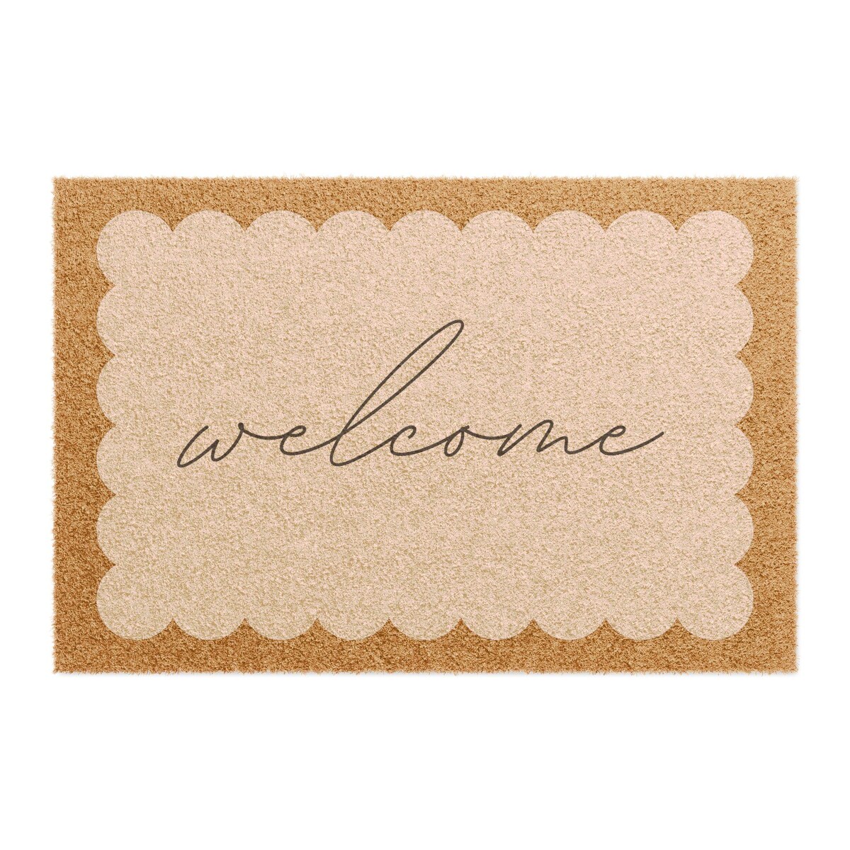 Scalloped Welcome Doormat - Stylish Entryway Mat for Home Decor - Etsy