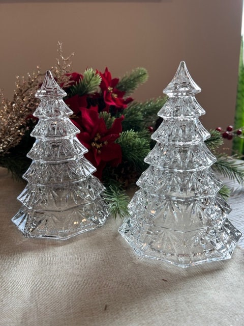 Waterford Solid Crystal 6 1/2 Clear Christmas Trees