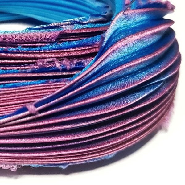 30 cm 1/3 yd Pure Silk Shibori Ribbon Handmade Natural Silk, Non-toxic paint, shibori jewelry makin