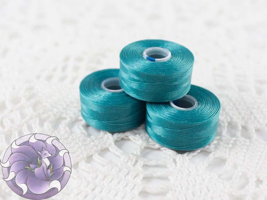 Teal nylon 15/0 CLon Beading Thread Size AA for 11/0 Thread Etsy